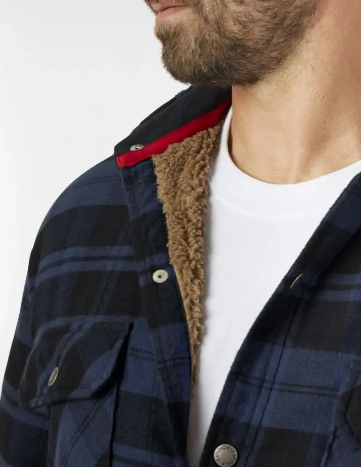 Men's Sherpa Lined Flannel Shirt Jacket W/ Hydroshield 4