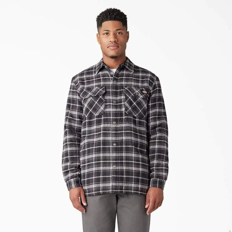 Men's Sherpa Lined Flannel Shirt Jacket With Hydroshield 1