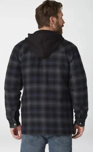 Fleece Hooded Flannel Shirt Jacket W/ Hydroshield 2