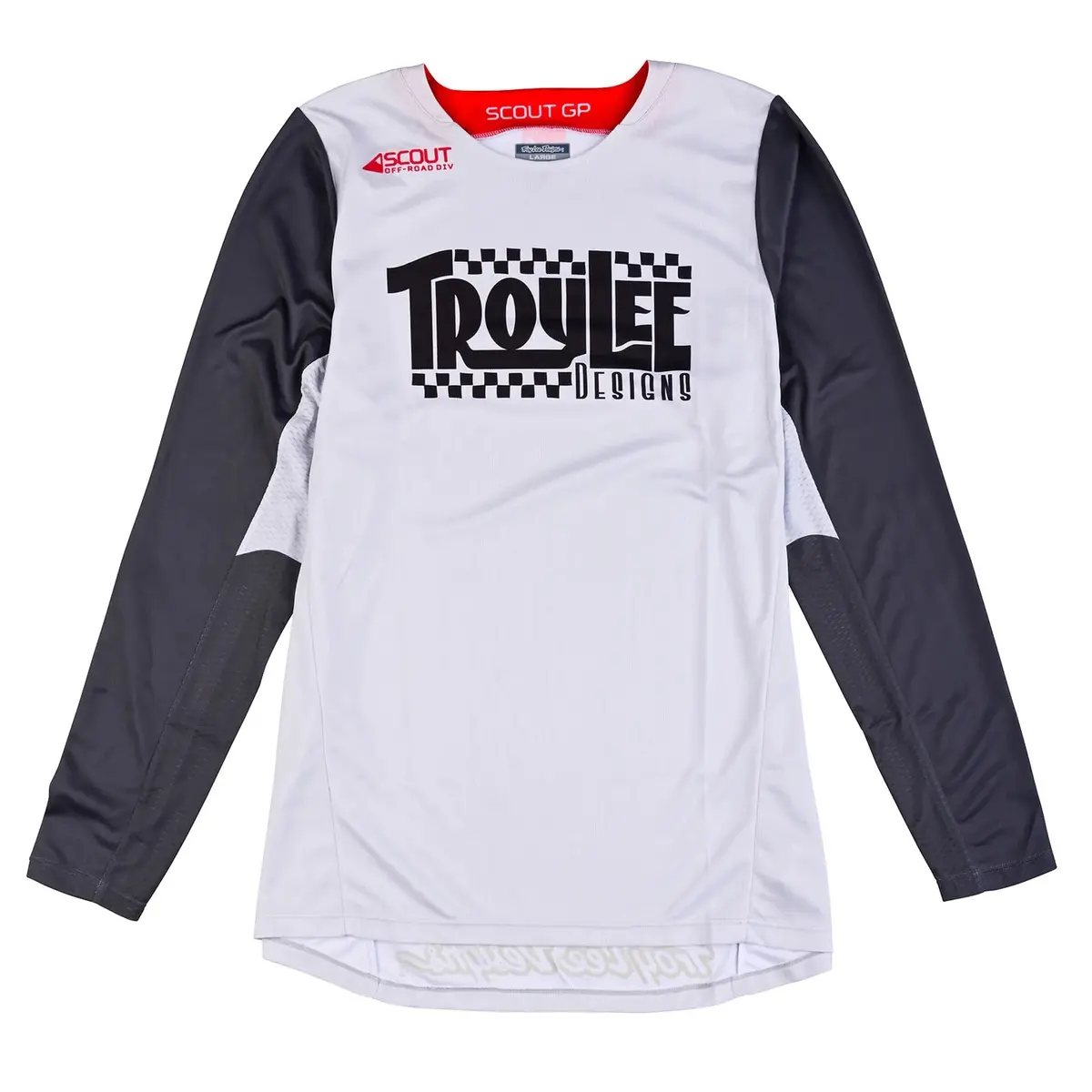 Jerseys Troy Lee Designs Scout Gp 2024 Big Lee Fog Gray/Red 1