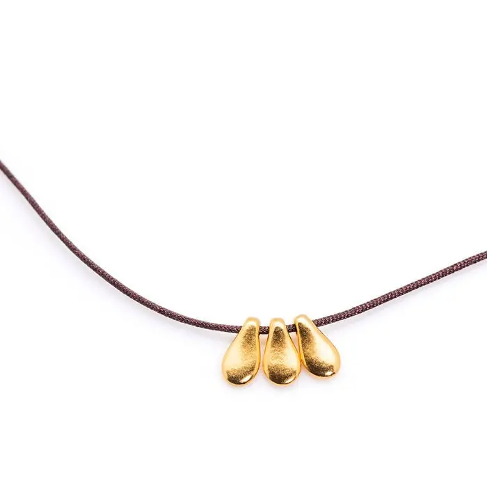 Tiny Charm - Three Petal Gold 16" Necklace 1
