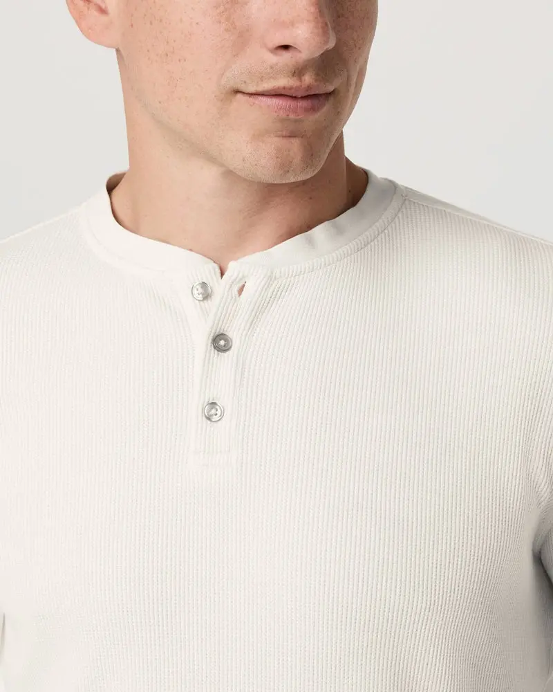 Men's Waffle Henley 3