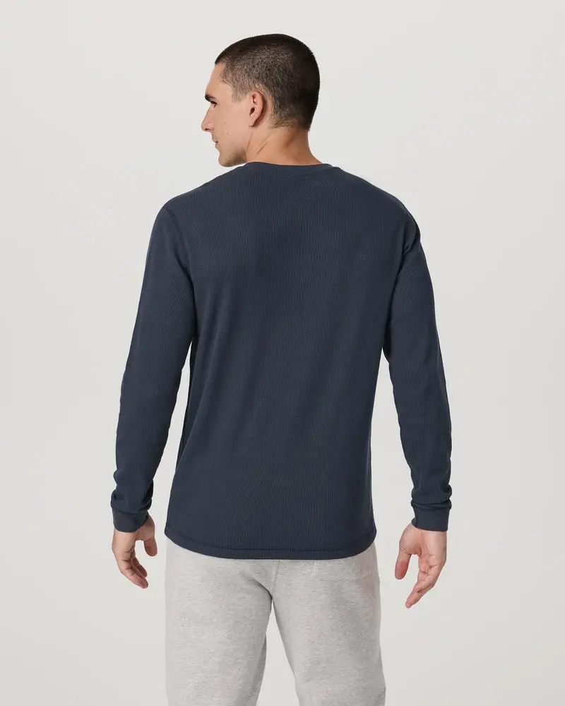 Men's Waffle Henley 2