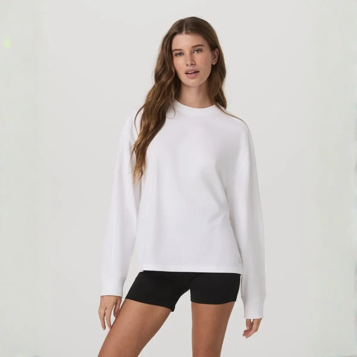 Women's Long Sleeve Heavyweight Cotton Tee 1