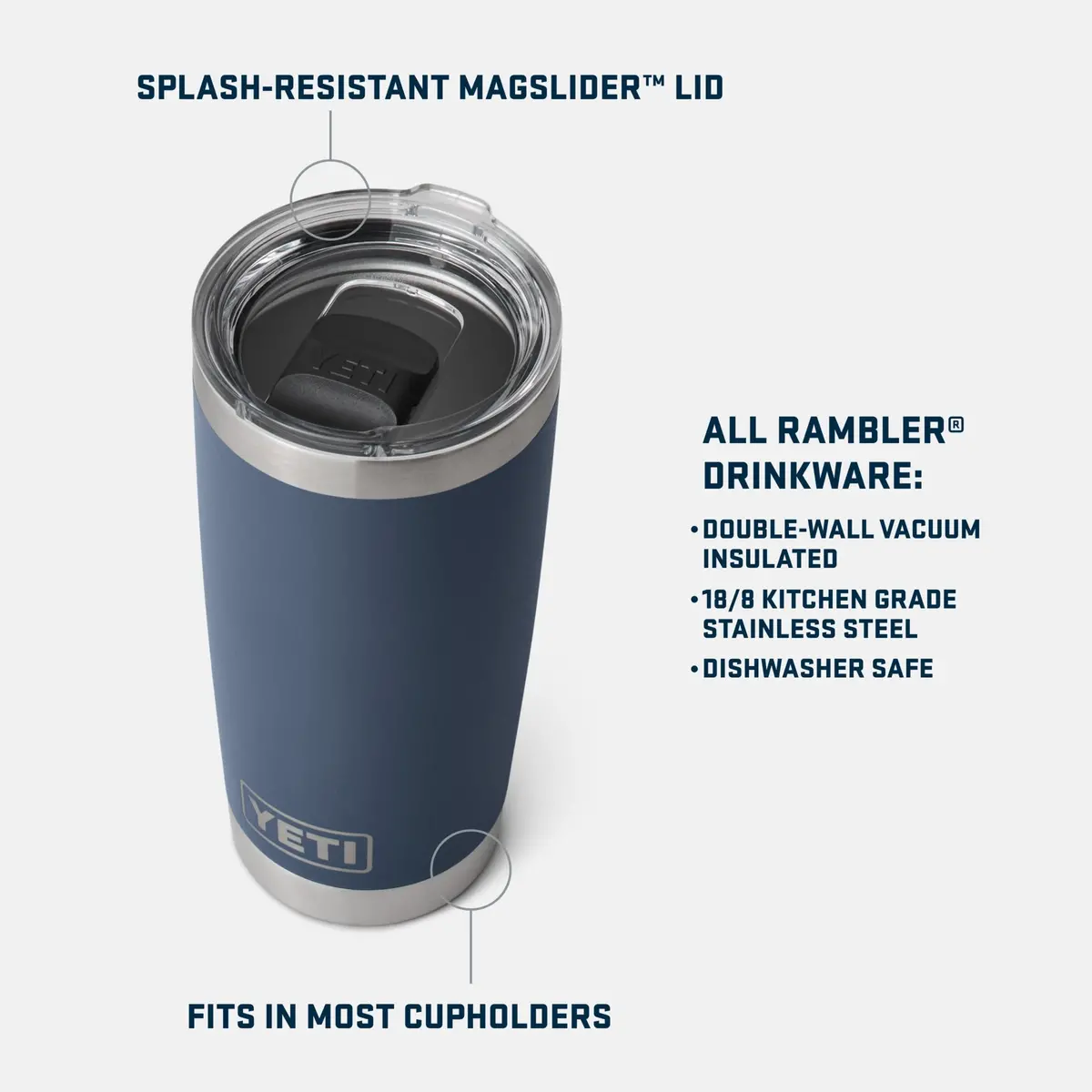 Rambler 20 Oz. Tumbler With Magslider Lid 2