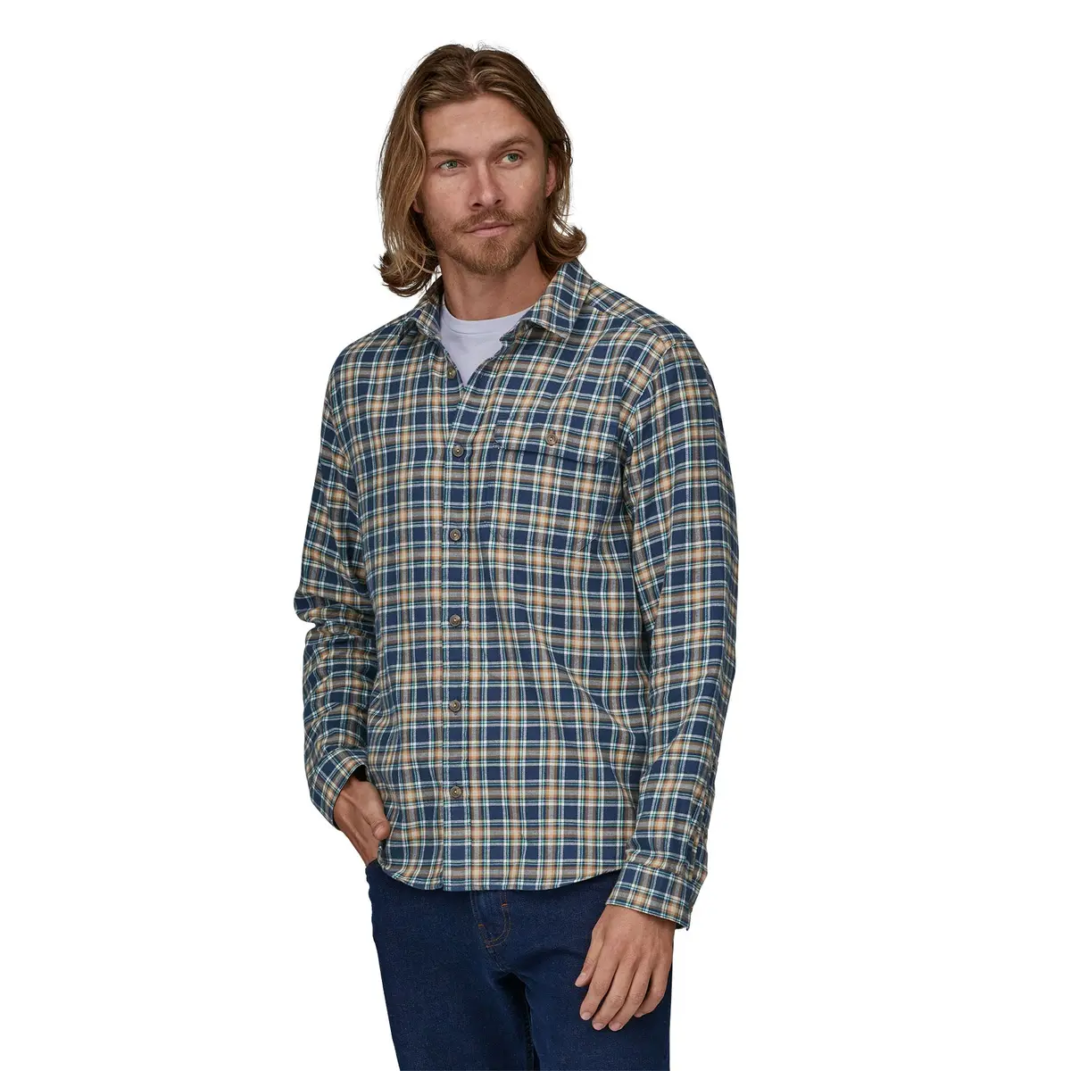 Men's Long-Sleeved Cotton In Conversion Fjord Flannel Shirt 2