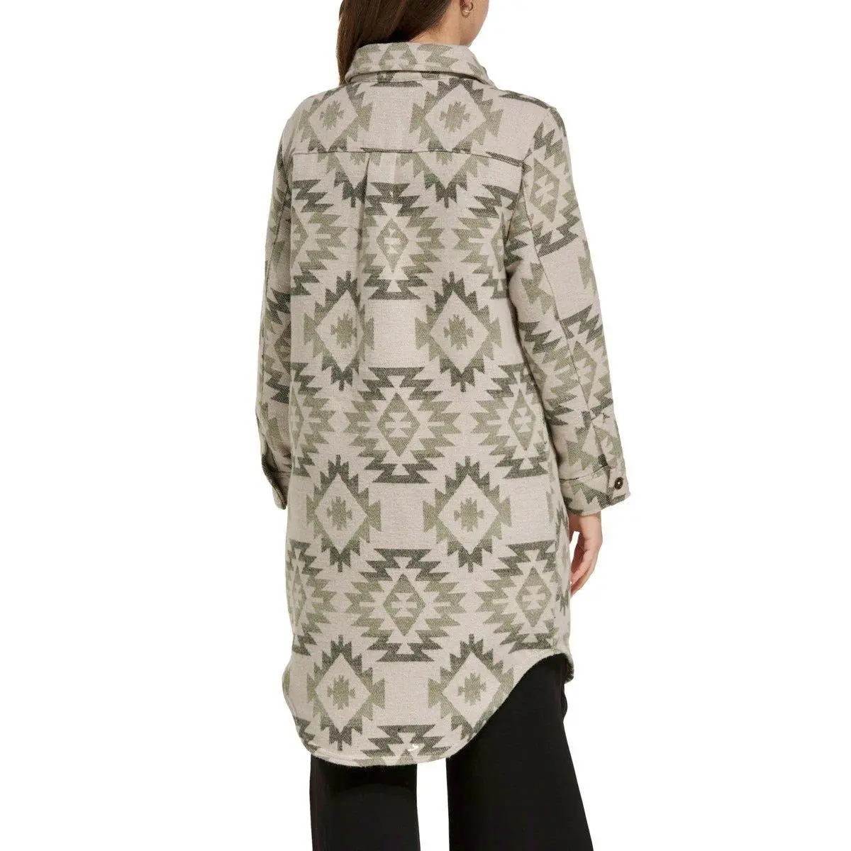Women's Shay Faux Wool Long Button Coat 3