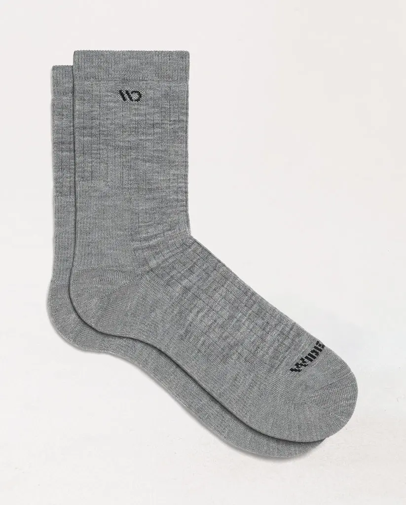 Men's Solid Cushioned Micro Crew Socks 1