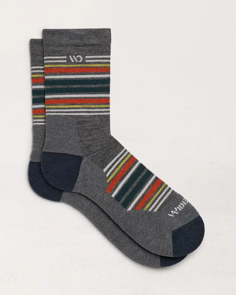 Men's Multi Stripe Midweight Micro Crew Sock 1