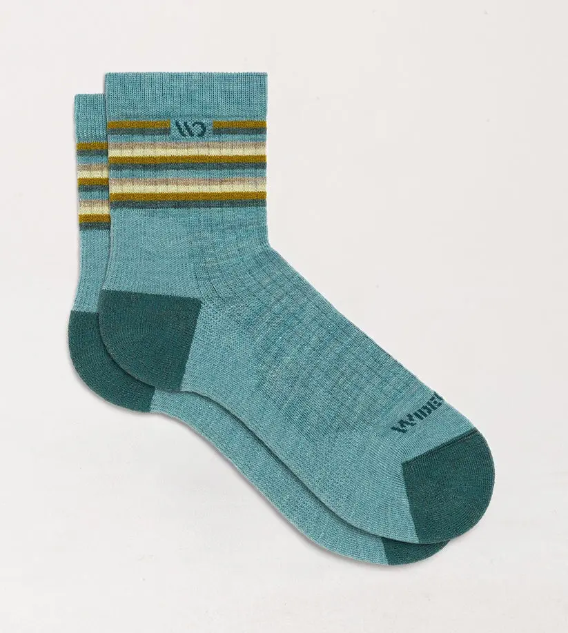 Women's Multi Stripe Cushioned Quarter Sock 1