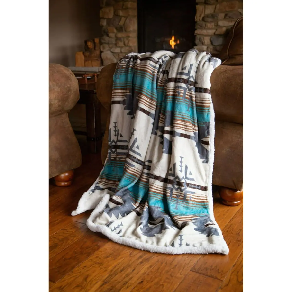 Lone Mountain Plush Throw Blanket - 56" X 68" 1