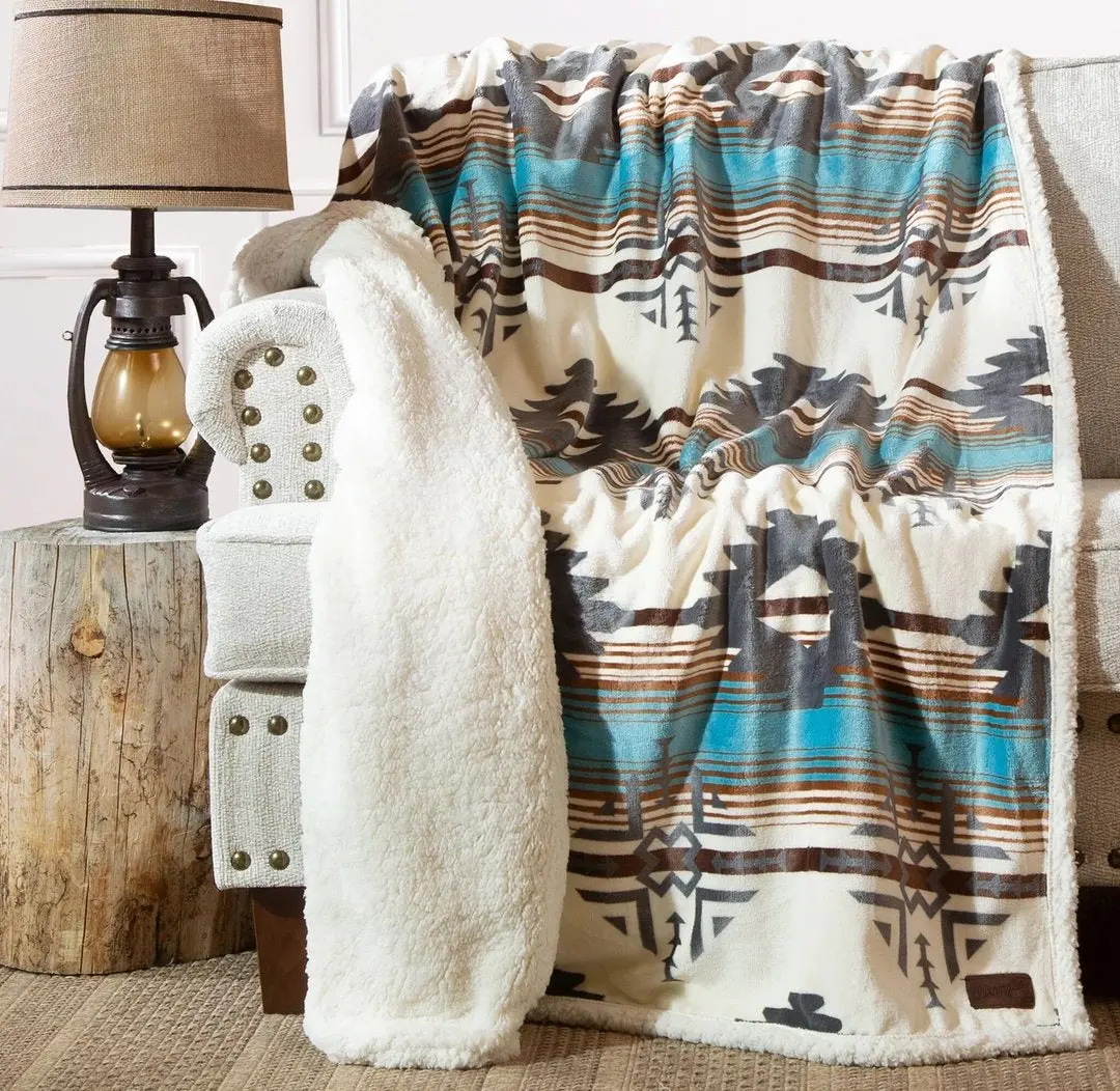 Lone Mountain Plush Throw Blanket - 56" X 68" 2