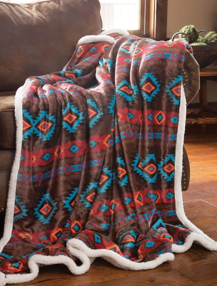 Wrangler Southwest Horizon Plush Throw Blanket - 56" X 68" 1
