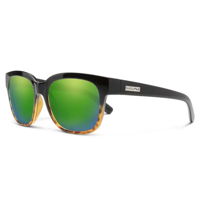 Affect Havana Gradient Frame With Polarized Green Mirror Lens Sunglasses 1