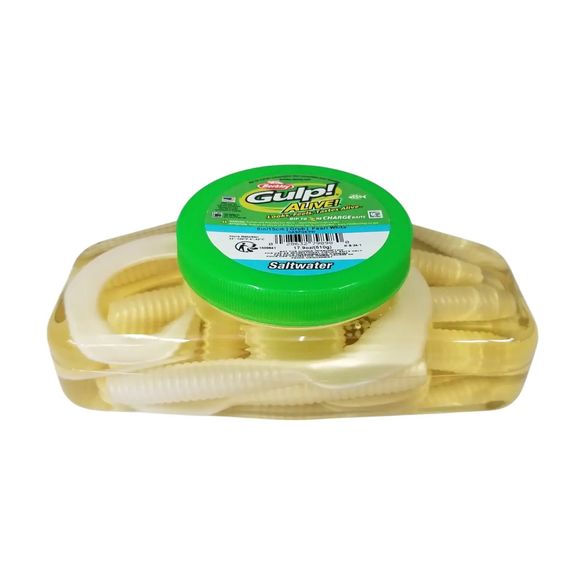 Gulp! Alive! Saltwater Grub - (6 Inch Pint Tub) 1