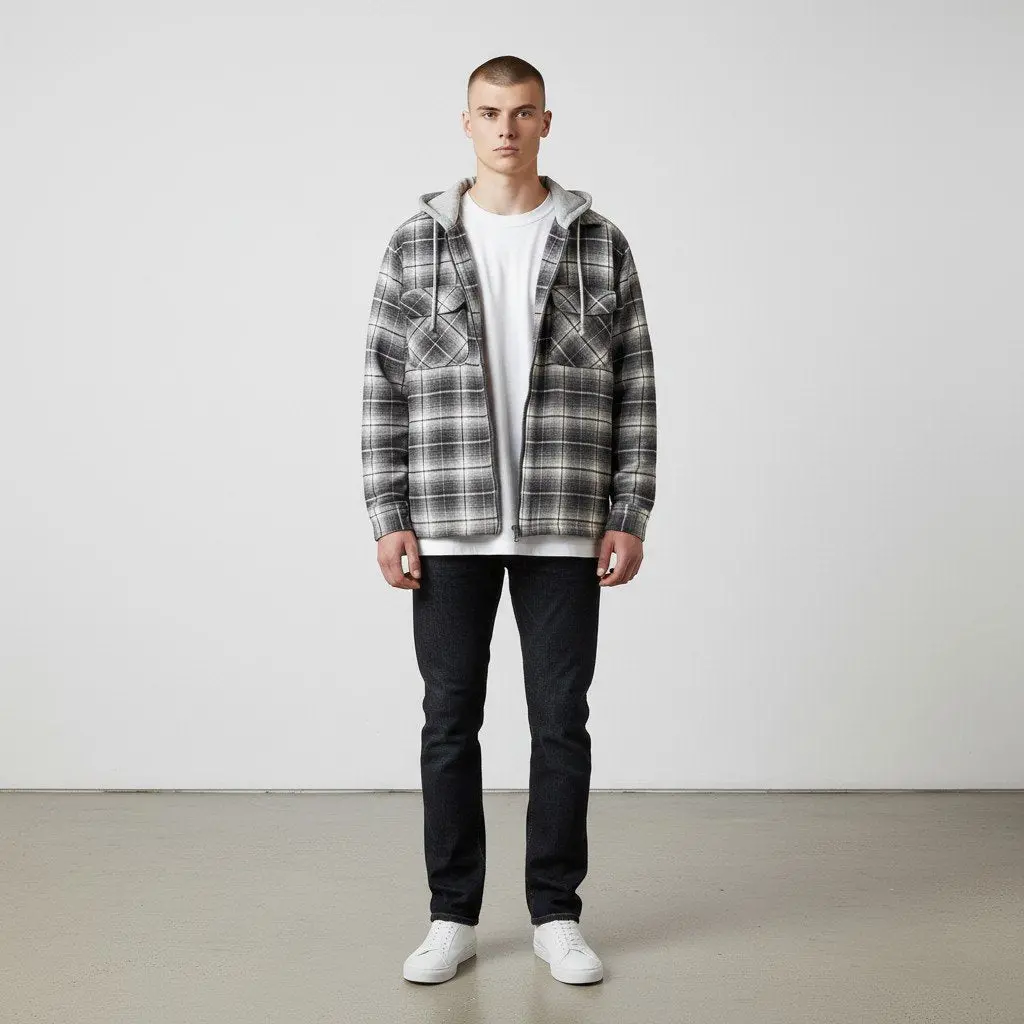 Men's Bison Zip Front Quilted Flannel 1