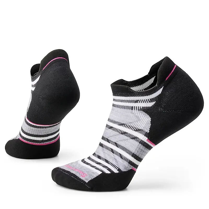 Women's Run Targeted Cushion Stripe Low Ankle Socks 1