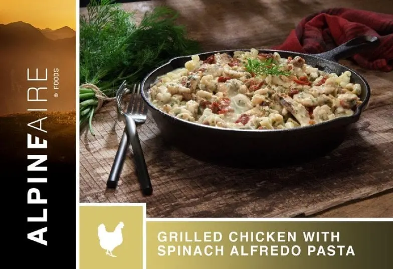 Grilled Chicken With Spinach Alfredo Pasta 1
