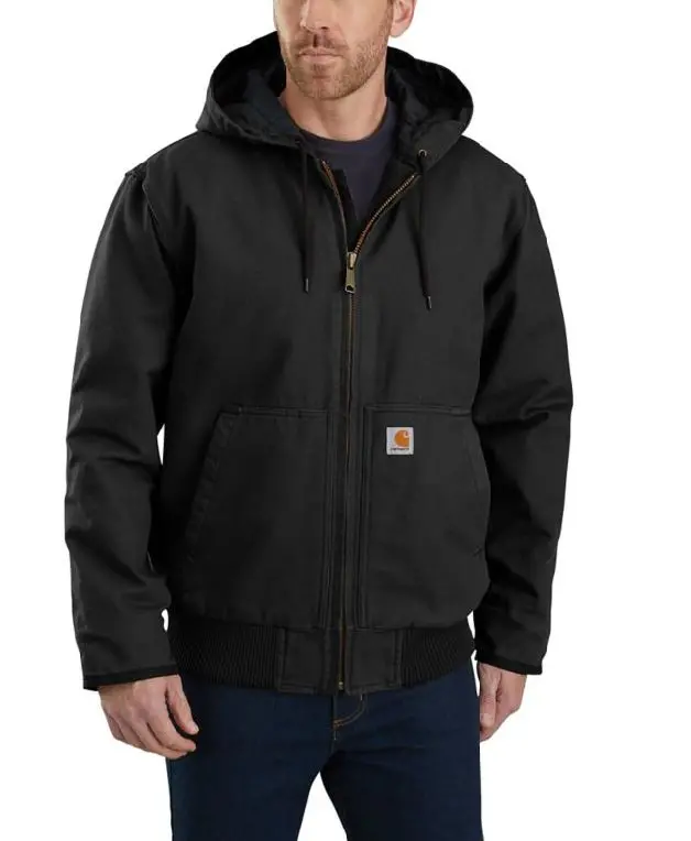 Men's Loose Fit Washed Duck Insulated Active Jac - Big 2