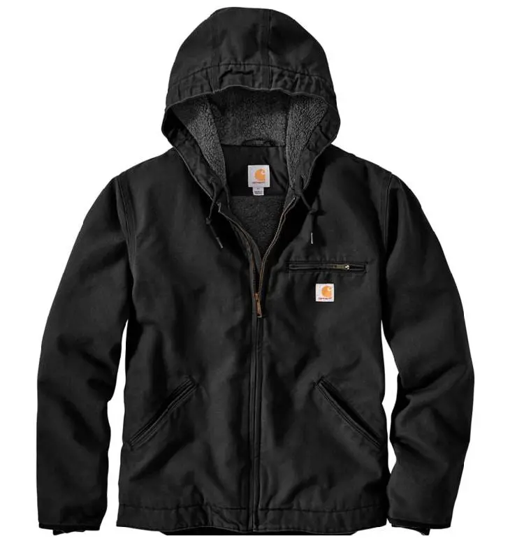 Men's Relaxed Fit Washed Duck Sherpa Lined Jacket 1