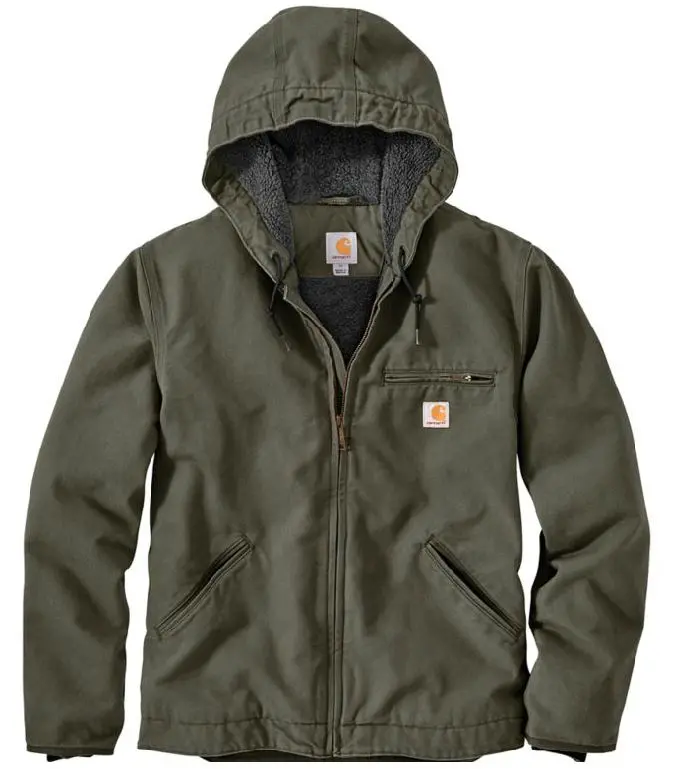 Men's Relaxed Fit Washed Duck Sherpa Lined Jacket 1