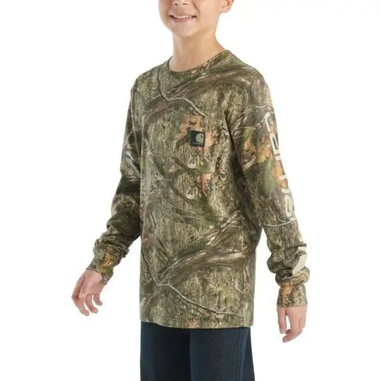 Boys' Long-Sleeve Camo Pocket T-Shirt 2
