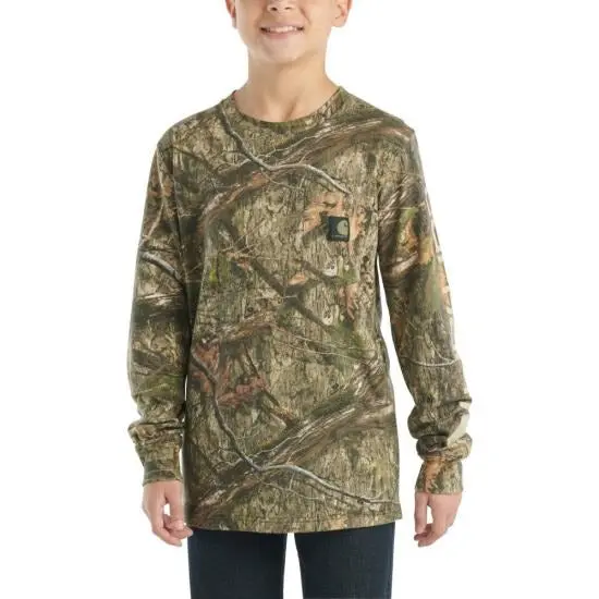 Boys' Long-Sleeve Camo Pocket T-Shirt 1