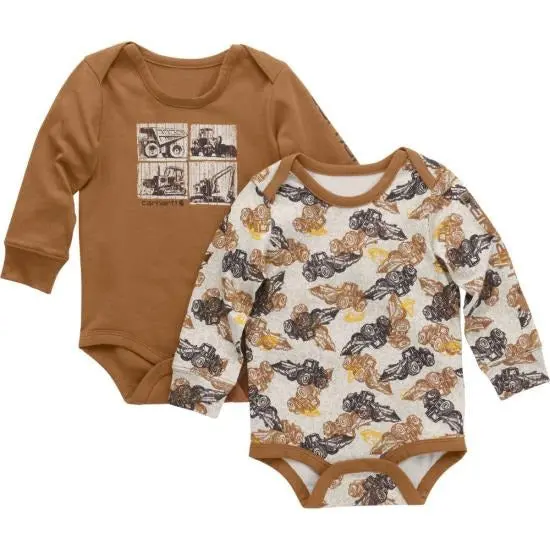 Boys' Long-Sleeve Tractor Bodysuit 2-Piece Set (Infant) 1