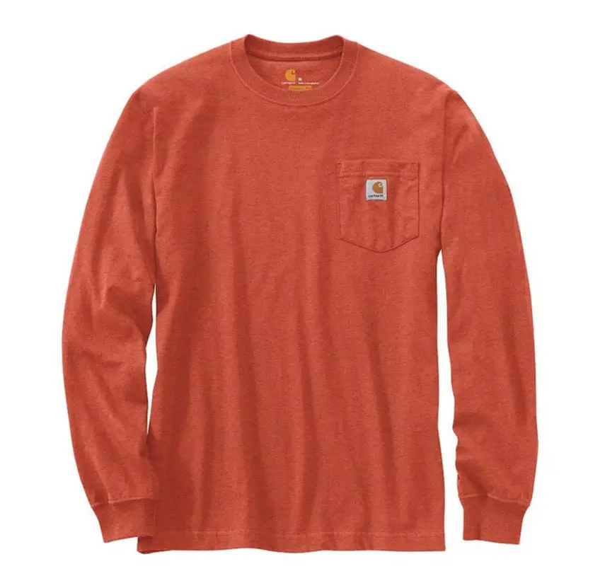 Men's Loose Fit Heavyweight Long-Sleeve Pocket T-Shirt 1