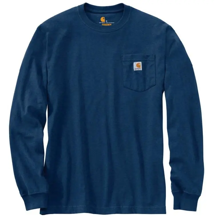 Men's Loose Fit Heavyweight Long-Sleeve Pocket T-Shirt 1