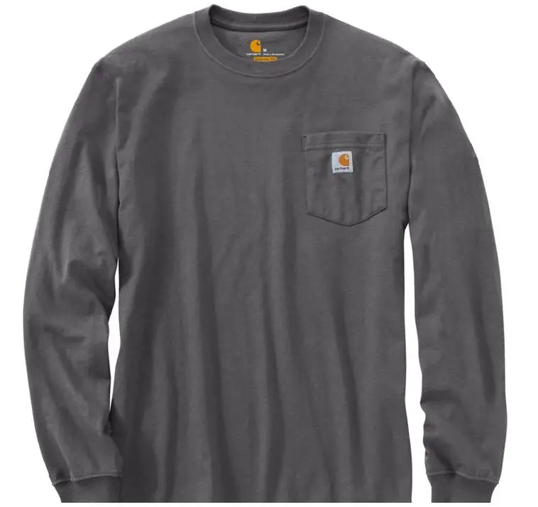 Men's Loose Fit Heavyweight Long-Sleeve Pocket T-Shirt 1
