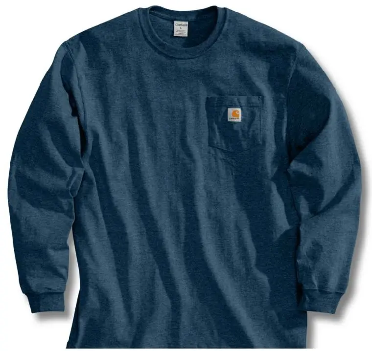 Men's Workwear Long Sleeve Pocket T-Shirt  - Big 1