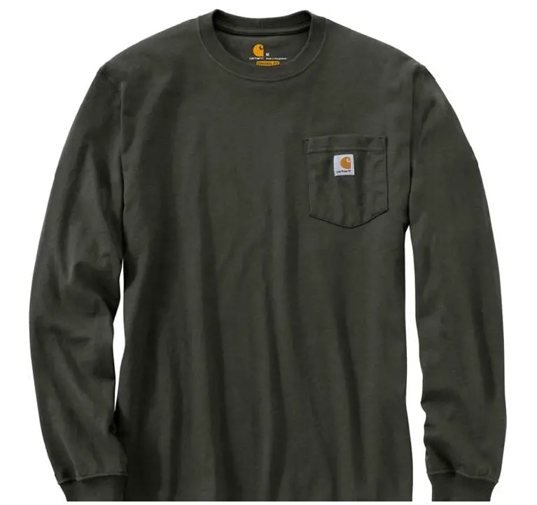 Men's Loose Fit Heavyweight Long-Sleeve Pocket T-Shirt 1