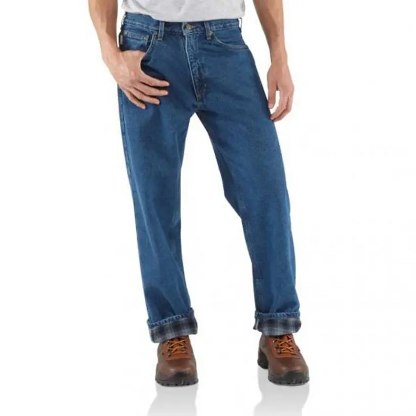 Men's Relaxed Fit Straight Leg Flannel Lined Jean 1