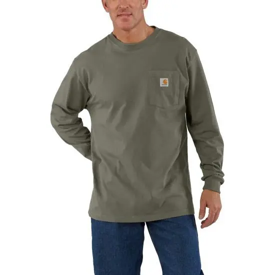 Men's Loose Fit Heavyweight Long-Sleeve Pocket T-Shirt 1