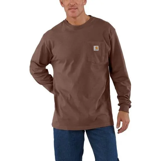 Men's Loose Fit Heavyweight Long-Sleeve Pocket T-Shirt 1