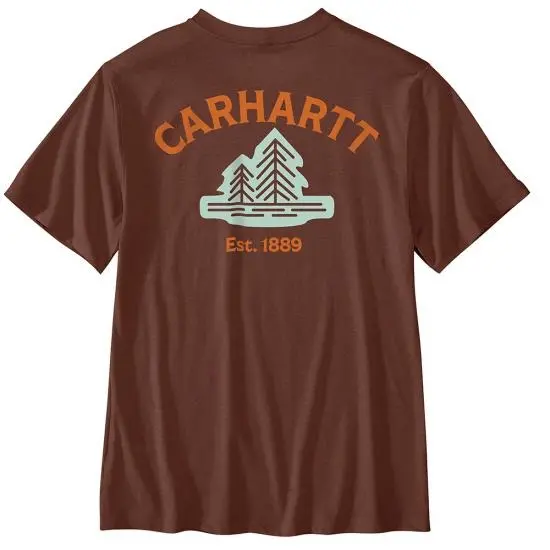 Men's Relaxed Fit Lightweight Short-Sleeve Pocket Tree Graphic T-Shirt 1