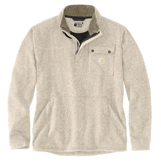 Men's Relaxed Fit Midweight Quarter-Zip Pocket Sweater Fleece 1