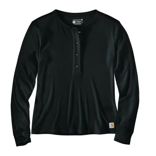 Women's Tencel™ Fiber Series Relaxed Fit Long-Sleeve Ribbed Henley Shirt 1