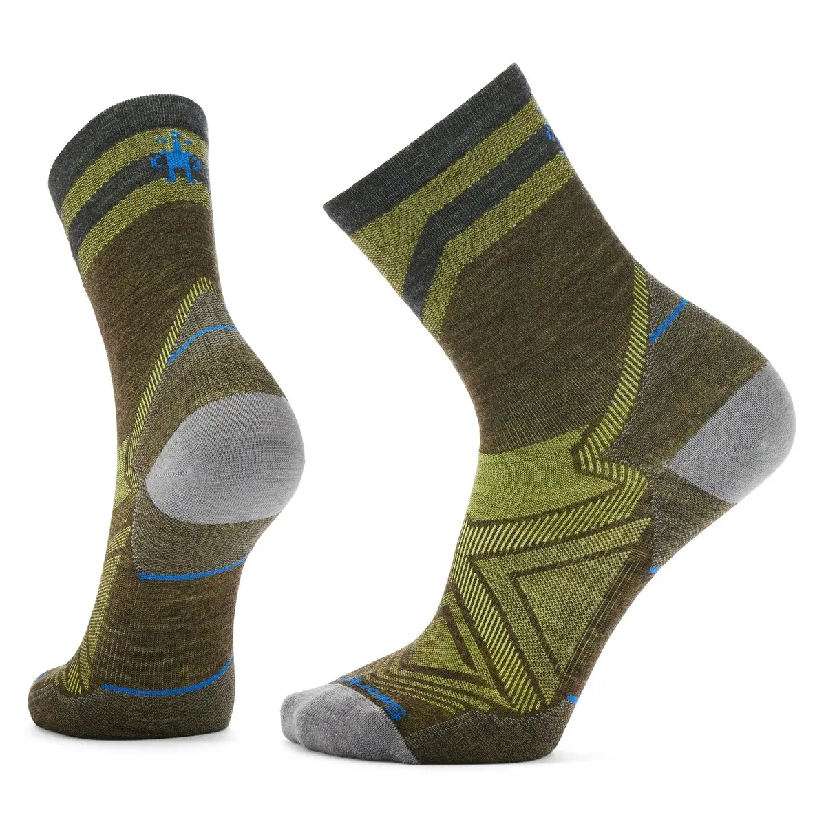 Run Zero Cushion Mid Crew Pattern Socks 1