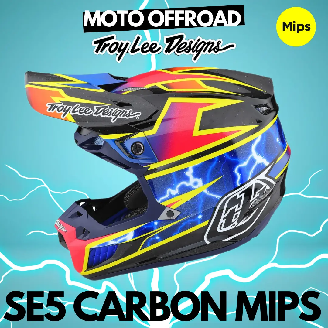 Casco De Carbon Troy Lee Designs Se5 Mips Lightning 1