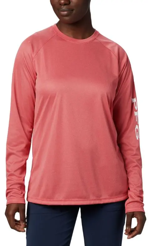 Women's Pfg Tidal Tee Heather Long Sleeve Shirt 1