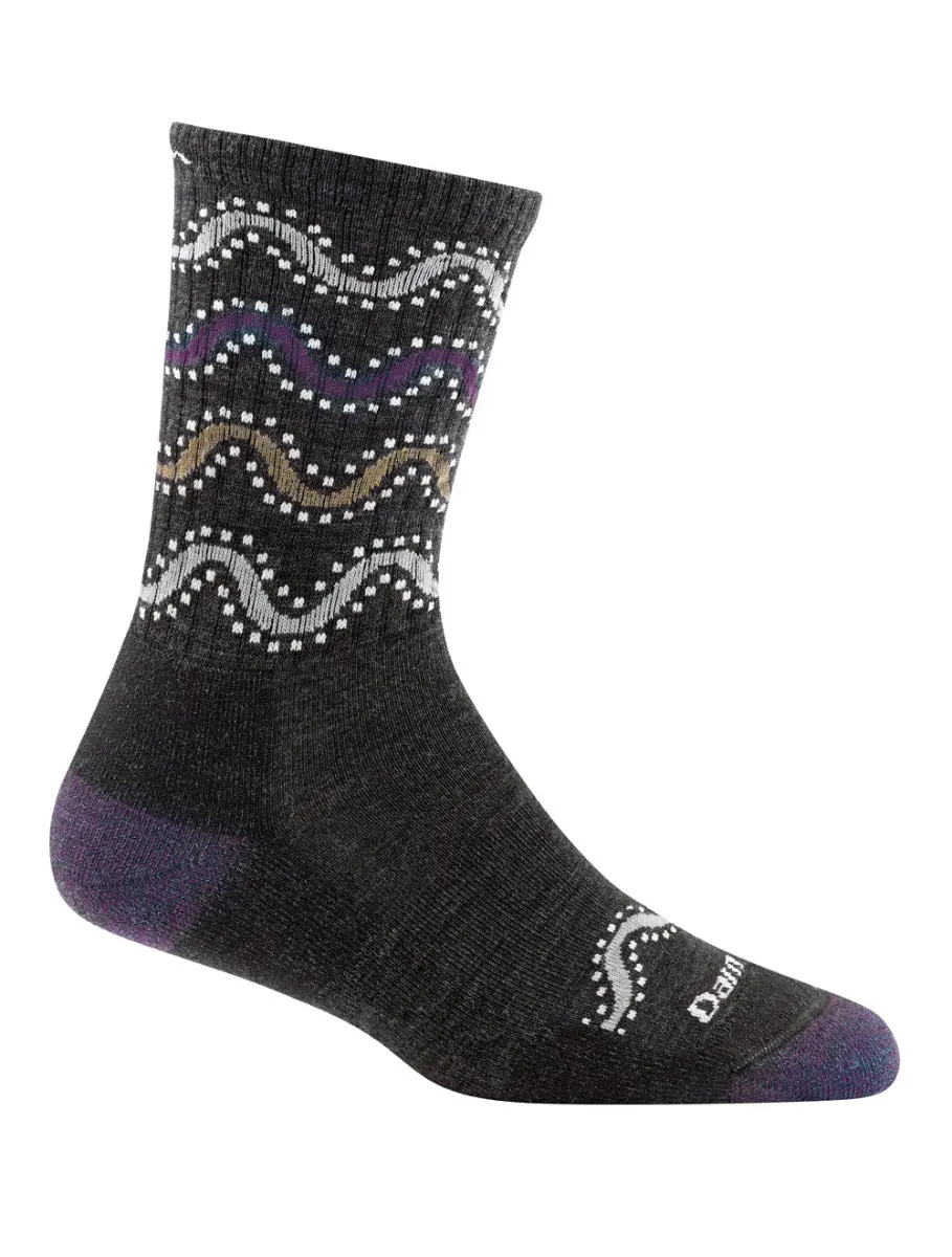 Women's Wandering Stripe Micro Crew Light Cushion Sock 1
