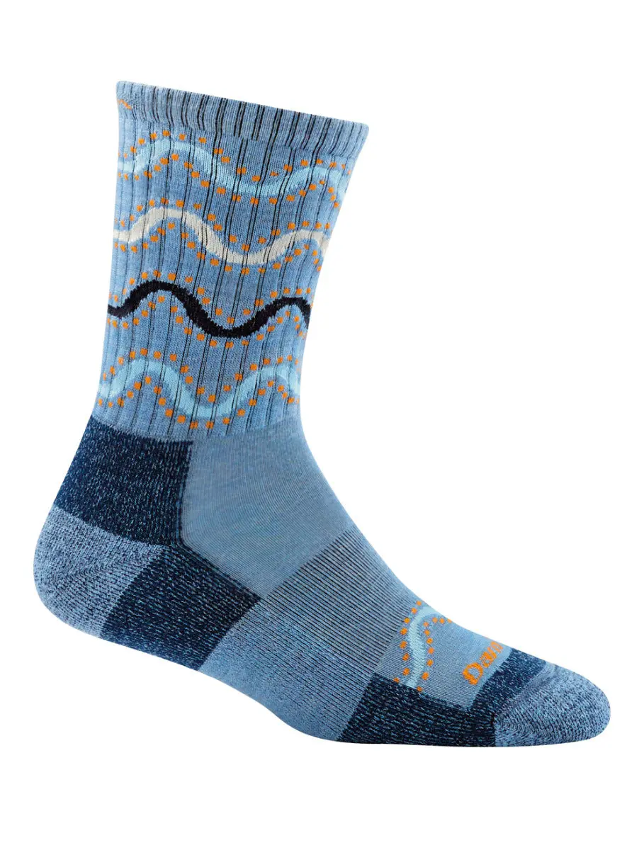 Women's Wandering Stripe Micro Crew Light Cushion Sock 1