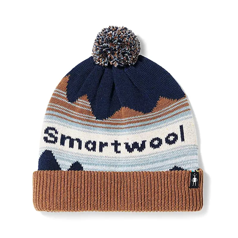 Knit Winter Pattern Pom Beanie 1