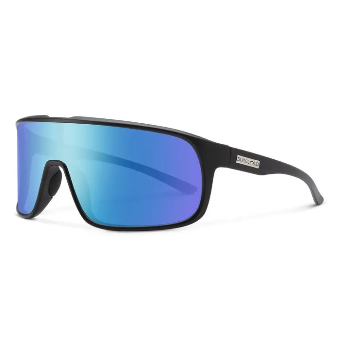 Double Up Matte Black Frame With Polarized Blue Mirror Lens Sunglasses 1