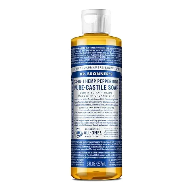 Peppermint Pure-Castile Liquid Soap - (8 Oz.) 1