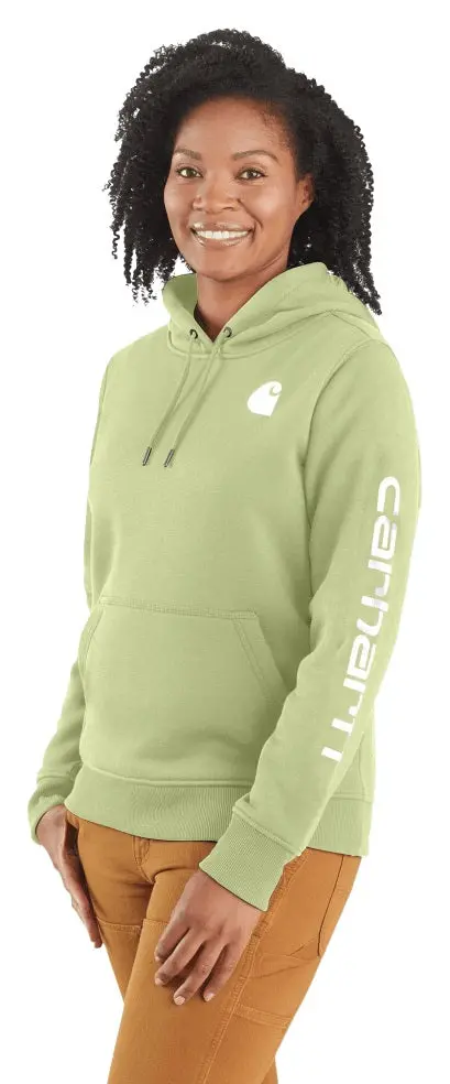 Women's Relaxed Fit Midweight Logo Sleeve Graphic Sweatshirt 1