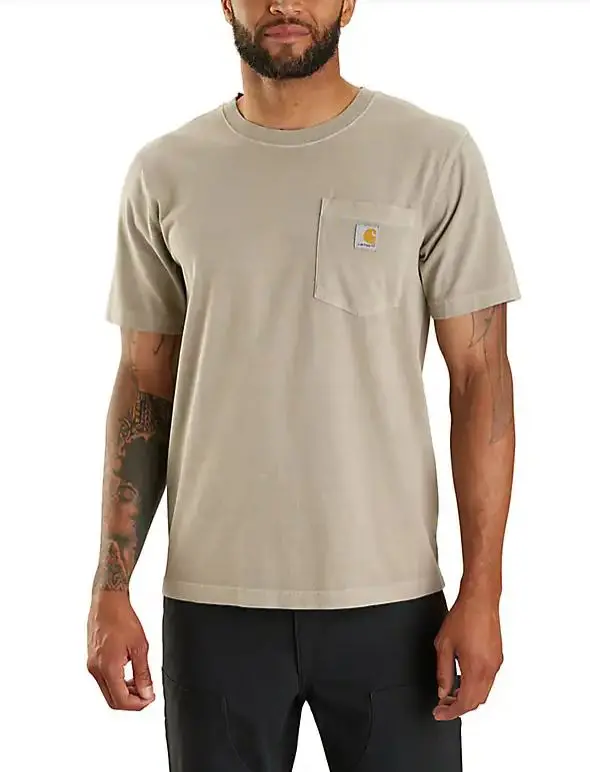 Relaxed Fit Lightweight Short-Sleeve Garment Dyed Pocket T-Shirt 1