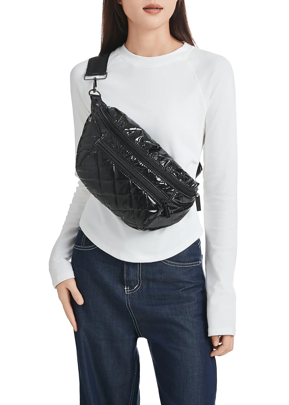 Emily Noir Puffer Sling Bag 1